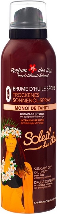 Produktbild Soleil des Îles Trockenöl Zerstäuber SPF0 Spray (Sonnenöl, Bis SPF 10, 200 ml, 201 g)