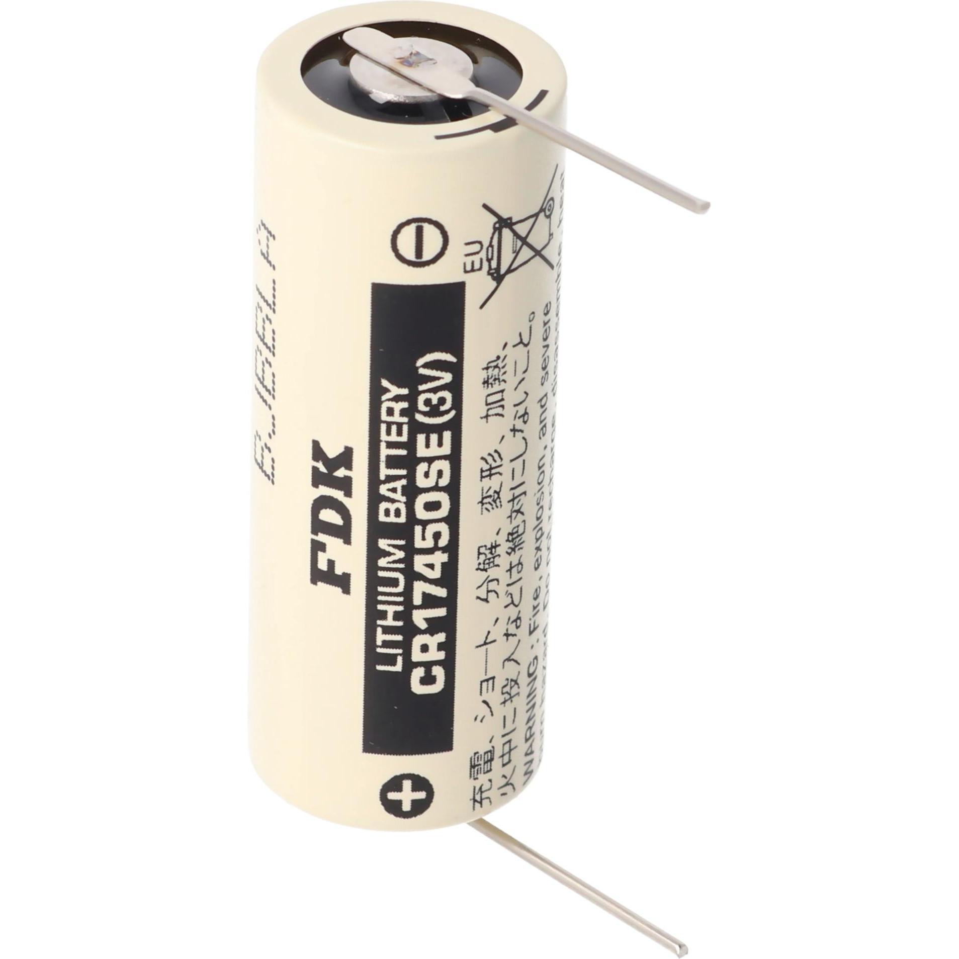 FDK Batterie CR17450SE Size A, mit Lötpadel (1 Stk., A, 2500 mAh), Batterien + Akkus