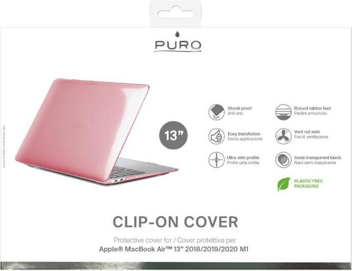 Produktbild Puro Clip on case for MACBOOK Air 13 "(M1 2021/2020/2018), pink (13", Apple)