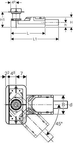 Produktbild Geberit Rohbauset für Duschrinnen (395 mm)