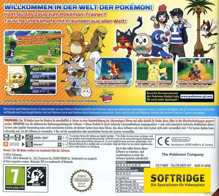 Actual product image Nintendo Pokémon Sun (3DS, EN)