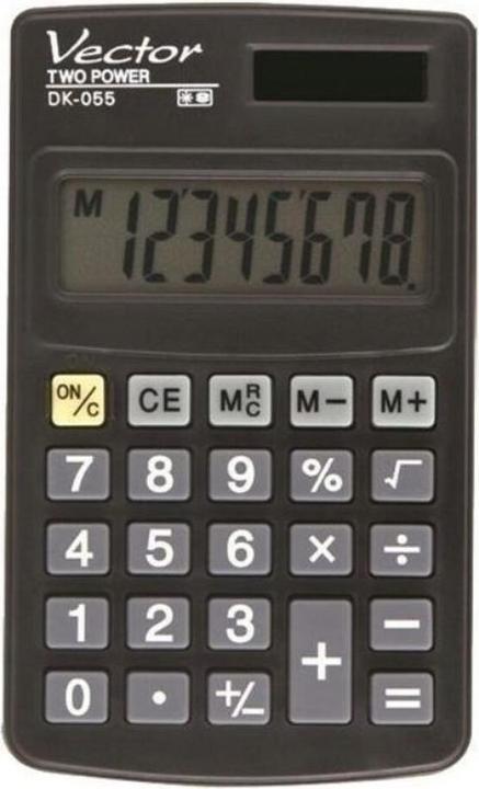 Vector Kalkulator kieszonkowy DK-055 czarny (Batteries, Solar cells)