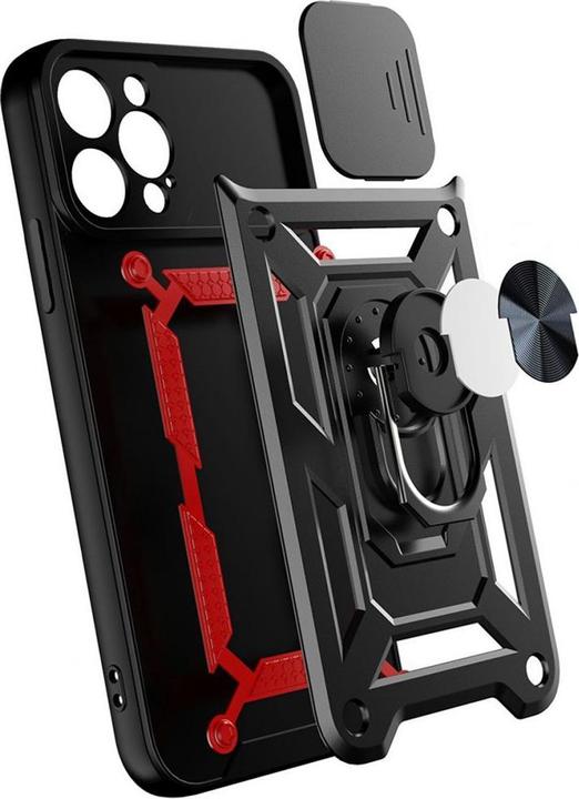 Actual product image Hurtel Hybrid Armor Camshield case for Huawei nova Y90 armored case with camera cover black (Huawei Nova Y90)