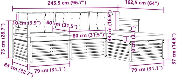 Produktbild vidaXL Outdoor-Sofa