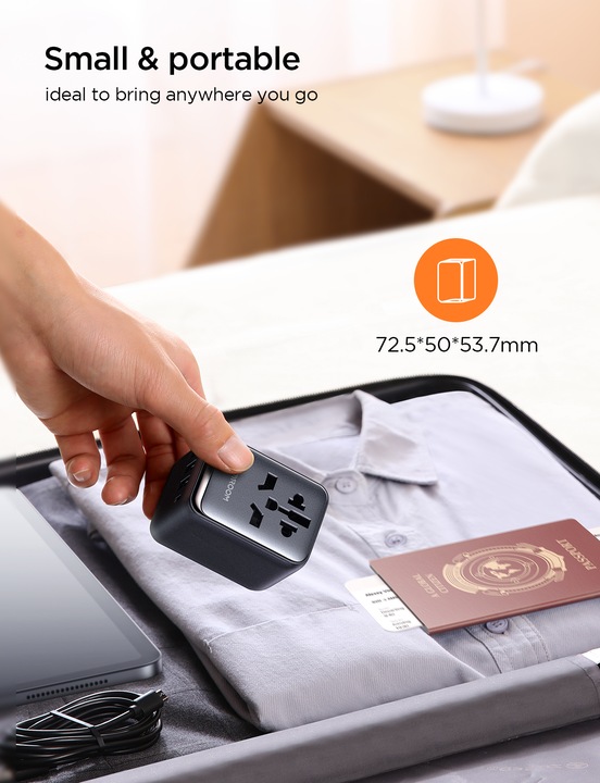 Produktbild Joyroom 17W Travel Adapter Multifunction Type-C+3USB-A Power Charger Converter (17 W)