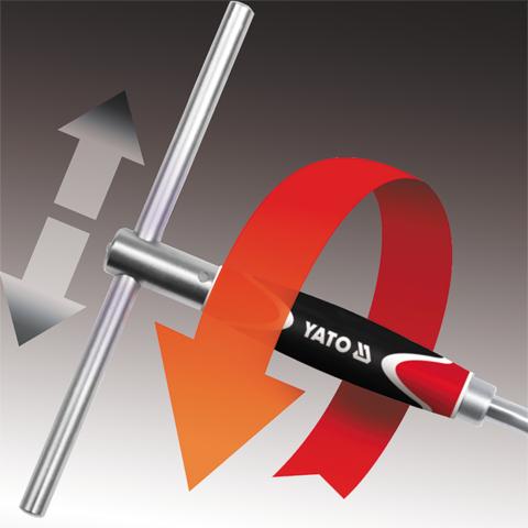 Produktbild Yato ADAPTER TYP-T Z OBROTOWĄ RĄCZKĄ 1/4"