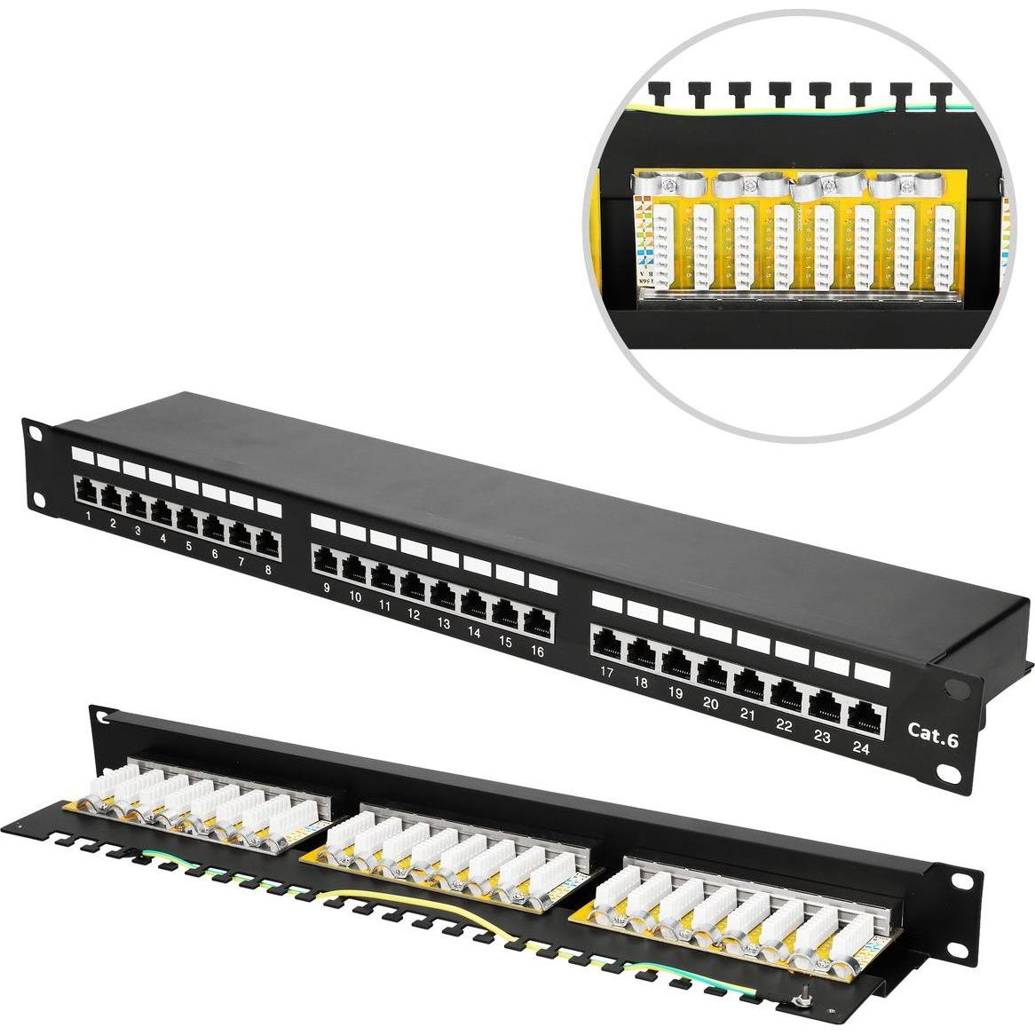 Thumbnail - Extralink EX.9830 patch panel 1U, Server Zubehör, Schwarz