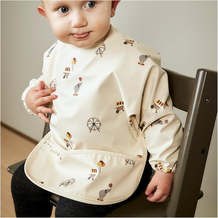 Actual product image Nuuroo Luna Bib Coated Cream - Circus