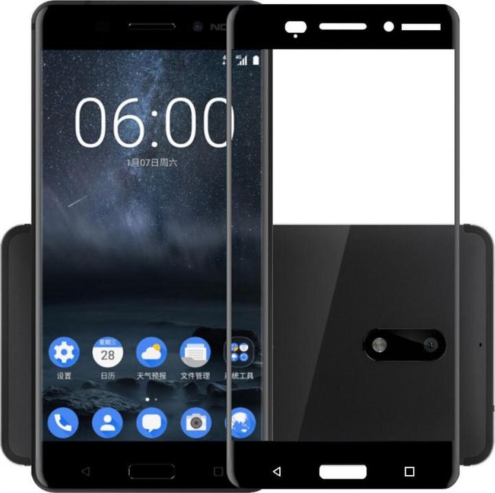 Immagine prodotto Screenguard Nokia 8 Pellicola protettiva di vetro a schermo intero 2.5D 9H (1 Pezzo/i, Nokia 8)
