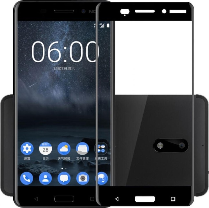 Image du produit Screenguard Nokia 8 Full Screen Protection en verre blindé 2.5D 9H (1 pièce(s), Nokia 8)