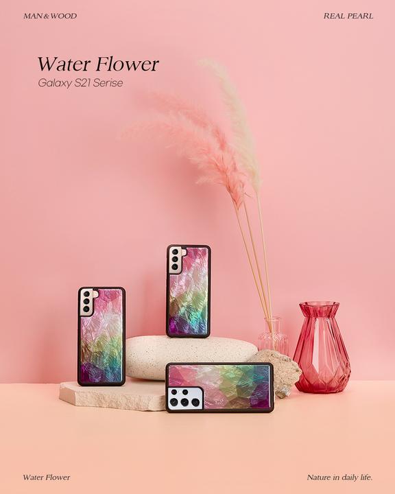 Actual product image Ikins case for Samsung Galaxy S21+ water flower juodas (Samsung Galaxy S21+)