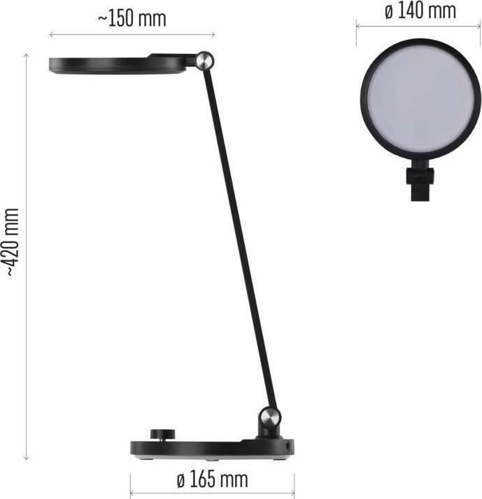 Produktbild Emos LED Schreibtischlampe CHARLES, schwarz (550 lm)