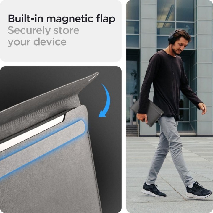 Actual product image Spigen Valentinus Sleeve Laptop 13-14 szary/city grey AFA06415 (14")