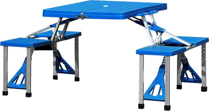 Casaria Table de camping avec 4 chaises pliantes