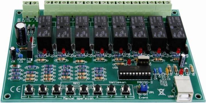 Produktbild Whadda 8-Kanal-USB-Relay-Karte