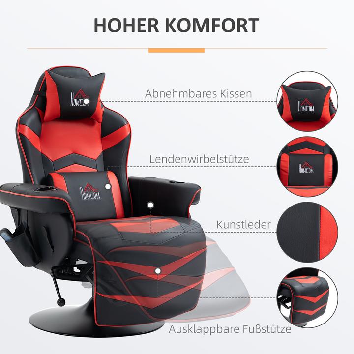 Actual product image Homcom Relaxsessel mit abnehmbare Kissen und Getränkehalter