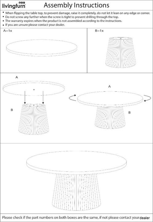 Actual product image Livingfurn Salvator (130 x 130 cm)