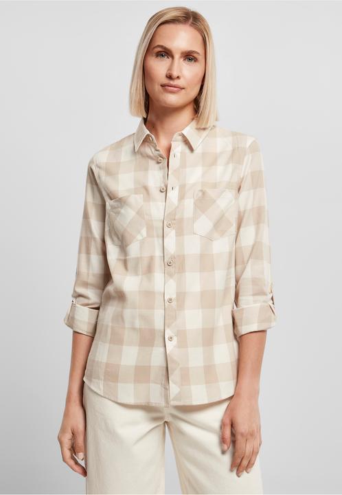 Actual product image Urban Classics Ladies Turnup Checked Flannel Shirt (4XL)