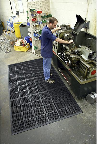 Actual product image kaiserkraft Anti-fatigue mat, black (150 x 90 cm)