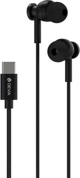 Actual product image Devia wired earphones Smart M1 Digital Metal USB-C black (Cable)