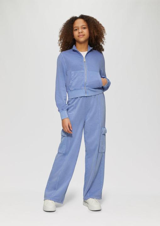 Actual product image S.Oliver Sweatshirt Jacke Verkürzte Sweatjacke im Loose Fit mit Garment Dye (170, 176)