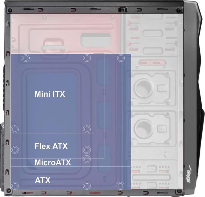 Productafbeelding Akyga ak995bk PC "ATX Nero Midi Tower Zwart (ATX, mATX, Mini-ITX)