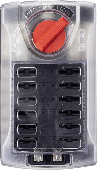 Image du produit Tru Components Porte-fusible pour voiture Porte-fusible plat pour 12 fusibles 32V/30A (30 A)