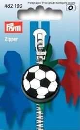 Actual product image Prym Fashion zip for kids football black/white
