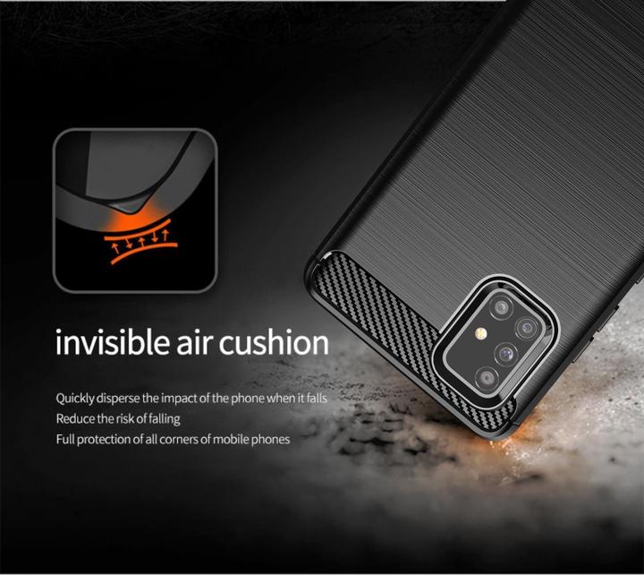 Produktbild Cadorabo TPU Ultra Slim carbon edelstahl Kombi Cover (Samsung Galaxy A51 5G)