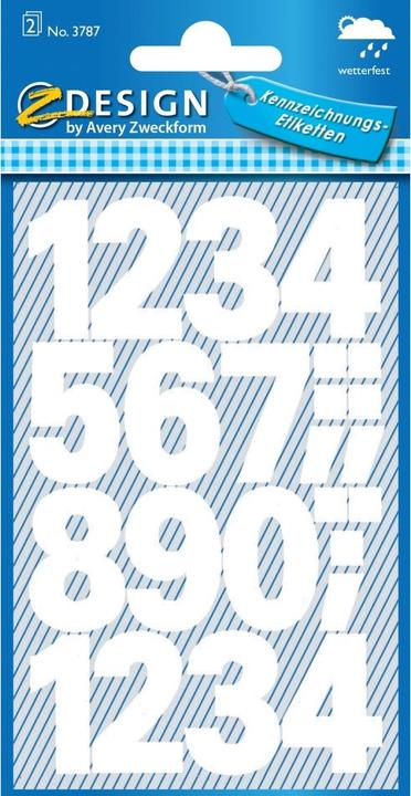 Actual product image Z-Design Zahlen labels