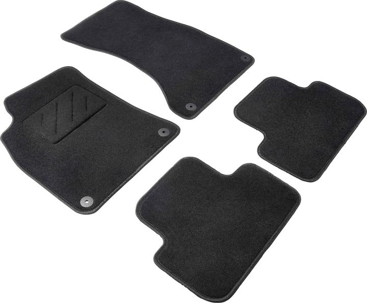 Walser Floor mats for Audi A4, A4 Avant, A4 Allroad, A5 Sportback (2 front mats + 2 rear mats)