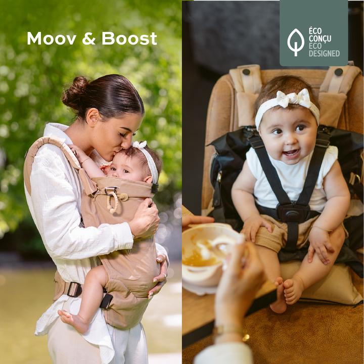 Actual product image Babymoov Moov & Boost adaptable baby carrier - Hazelnut beige