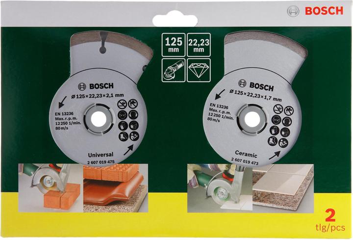 Produktbild Bosch Zubehör Diamanttrennscheiben für Fliesen und Baumaterial, 2er-Pack