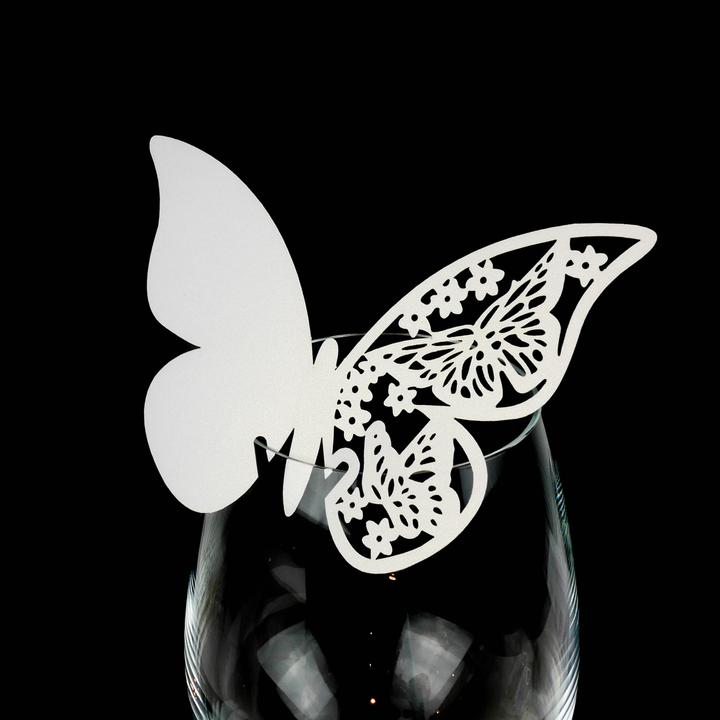 Produktbild Tischkarte 'Schmetterling' Weiss (10 Stück) (10 Stück)