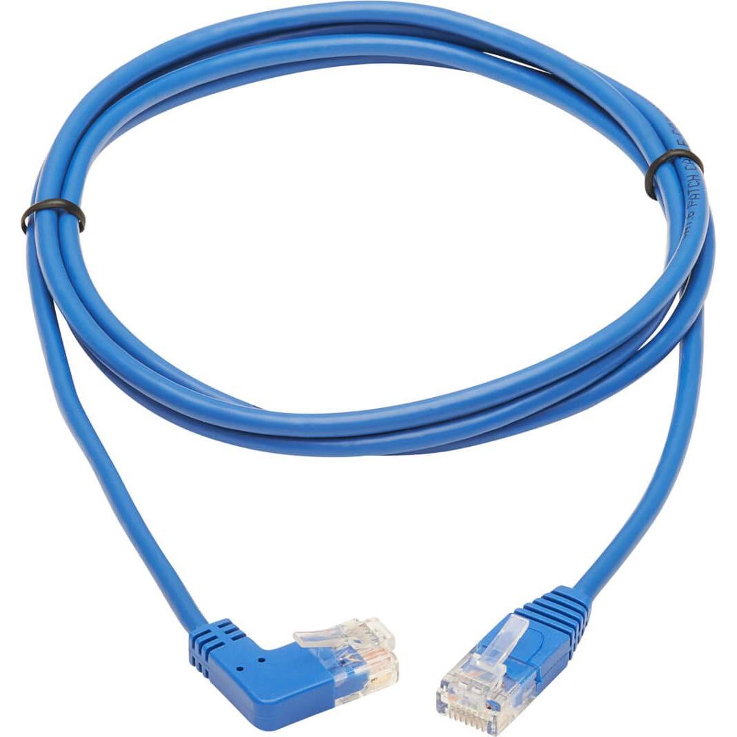 Thumbnail - Eaton Right-Angle Cat6 Gigabit Molded Slim UTP Ethernet Cable RJ45 Right-Angle M to RJ45m (U/UTP, CAT6, 2.13 m), Netzwer...