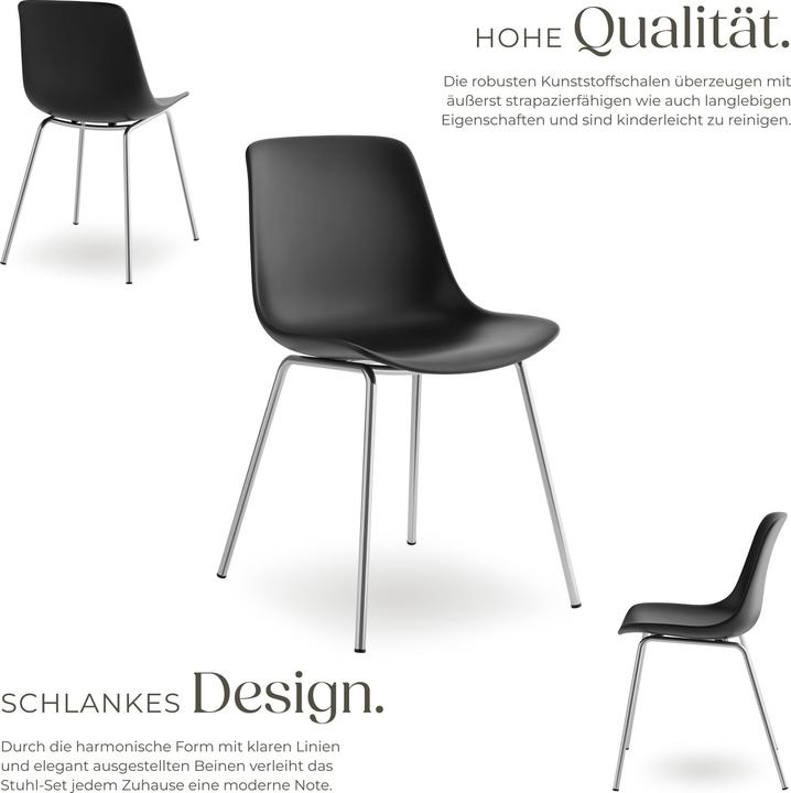 Produktbild tectake Kunststoffstühle Mave