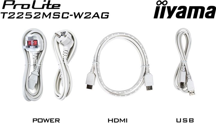 Produktbild iiyama 21,5" WHITE IPS Optical Bonded PCAP, 10P (1920 x 1080 Pixel, 21.45")