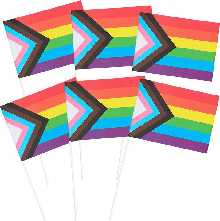 Produktbild Boland Handfahne Regenbogen - Progress (6er Set) (6 Stk.)