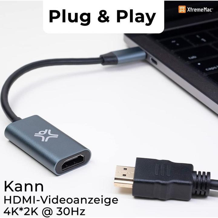 Produktbild XtremeMac Type C to HDMI Adapter (HDMI, 21.20 cm)