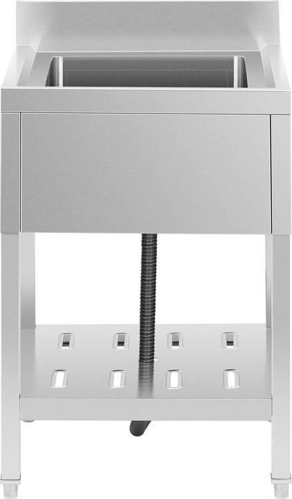 Produktbild Royal Catering Spültisch Spülbecken Edelstahlspüle Gastrospüle mit Regal Edelstahl 40x40x25,5cm (60 cm, 60 cm)