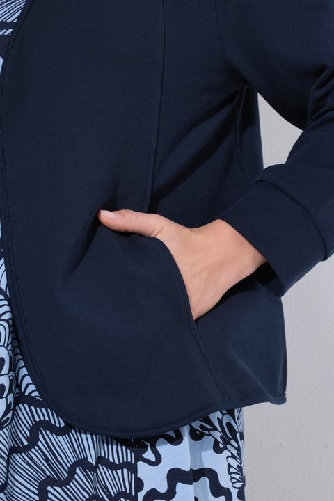 Produktbild Ulla Popken Sweatjacke, V-Ausschnitt, Langarm (48)