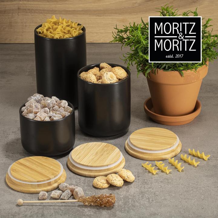 Actual product image Moritz & Moritz Storage Jar Set Black 400-900 ml (0.90 l)