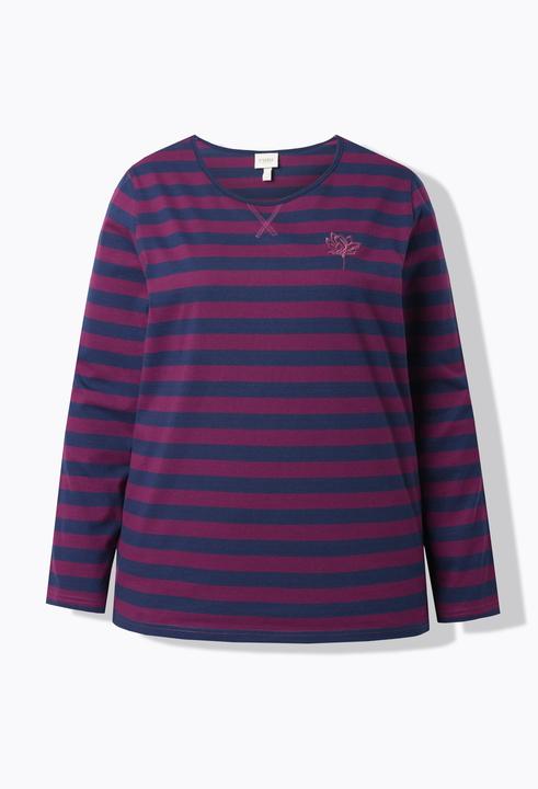 Produktbild Ulla Popken Shirt, Ringel, Rundhals, Langarm (54)