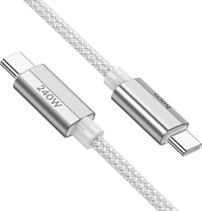 Actual product image Hoco USB-C to USB-C U134, 240W, 1.8m, Grey (1.80 m, 240 W)