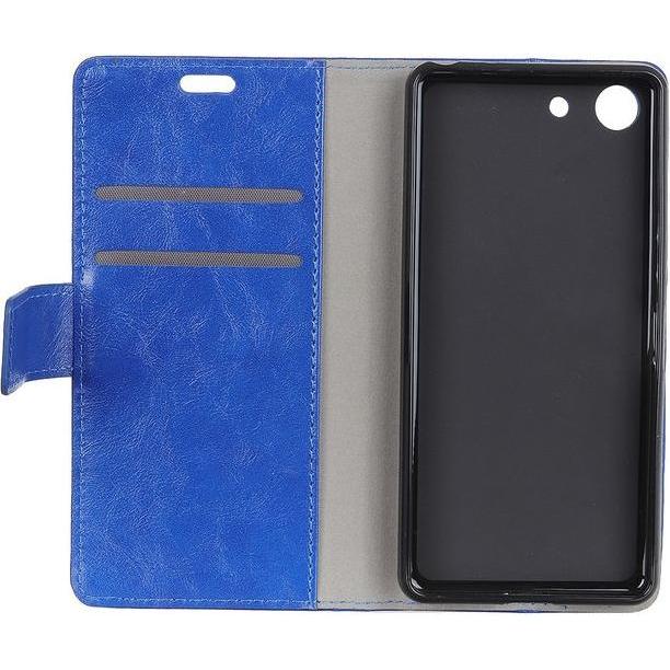 Thumbnail - MU Classic Crazy Horse Leder Bookcover Series (Sony Xperia XZ4 Compact), Smartphone Hülle, Blau