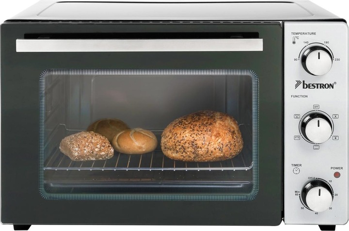 Image du produit Bestron Four gril avec tournebroche, pierre à pizza et fonction chaleur tournante