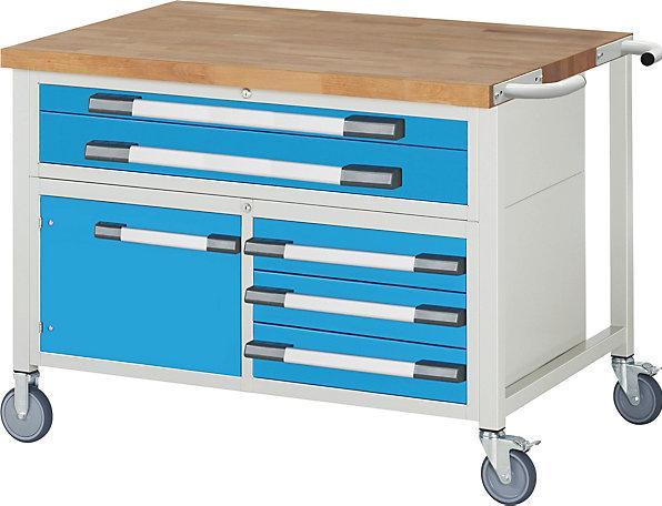 Produktbild eurokraft pro Fahrbare Werkbank Serie 8000 (125 cm, 90 cm)