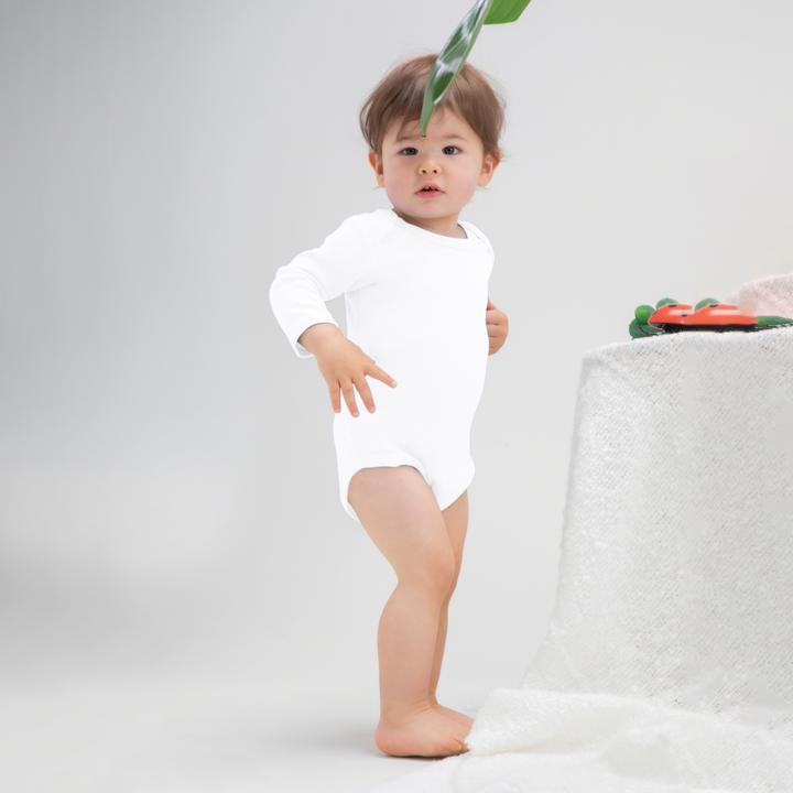 Actual product image Babybugz Baby long sleeve bodysuit romper made from organic cotton (62)
