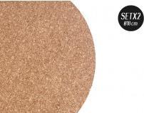 Immagine prodotto Kinvara set 2 tovagliette rotonde in sughero 18 cm (12 x, 18 x 18 x 1 cm)