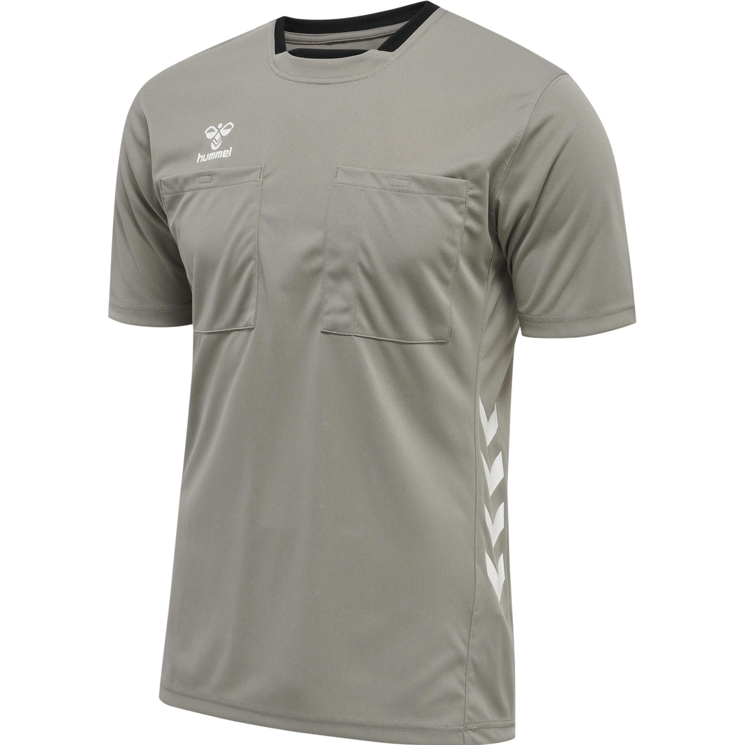 Thumbnail - hummel, Herren, Sportshirt, Referee Chevron Jersey S/S (M), Grau, M